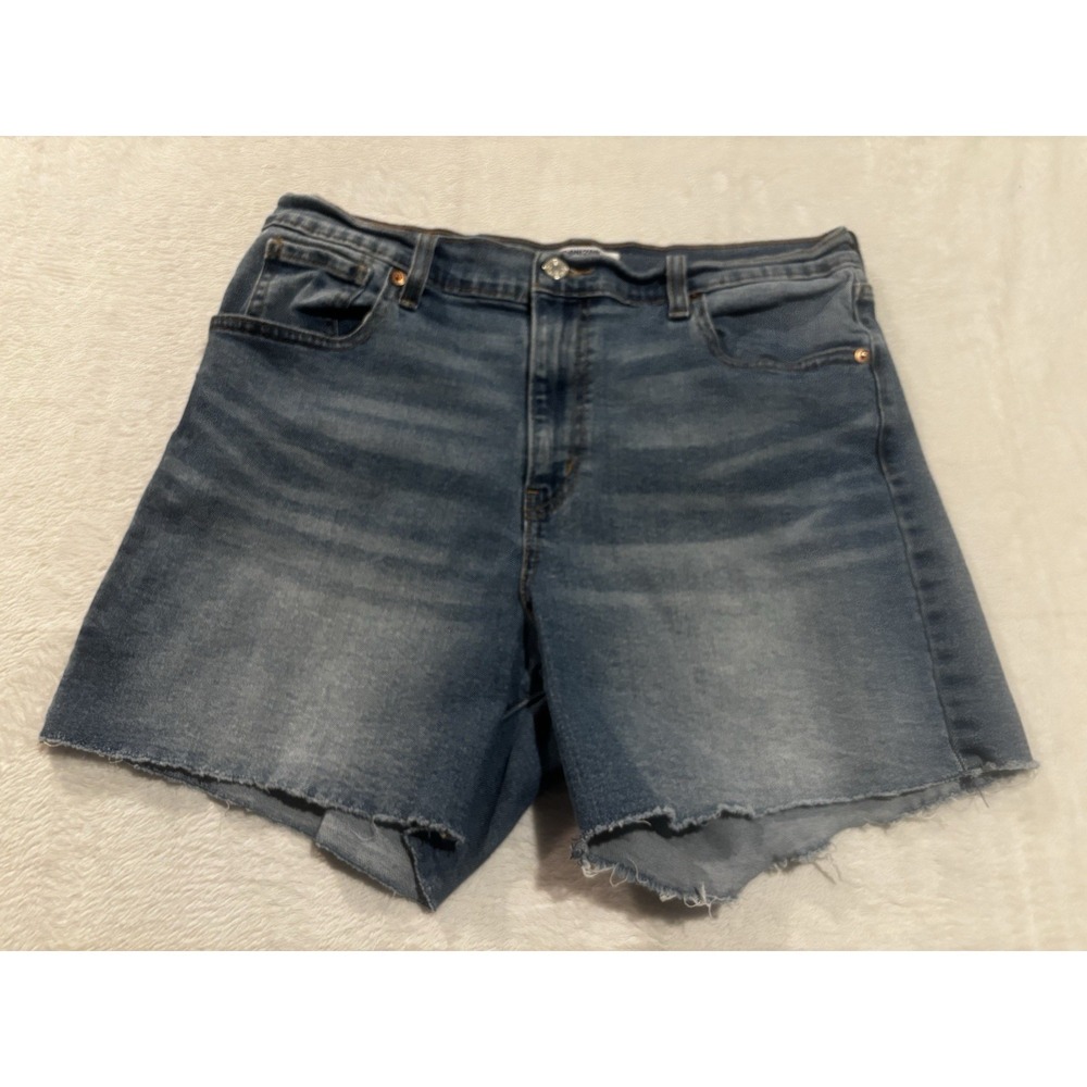 Denizen from Levi's Women's *30 Vintage High-Rise RawHem Denim Shorts Blue